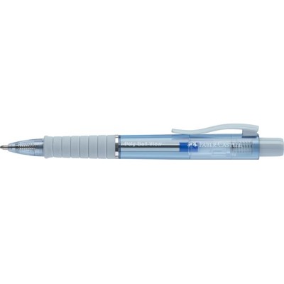 Golyóstoll, 1 mm, XB, nyomógombos, égkék testszín, FABER-CASTELL "Poly Ball View Aurora", kék