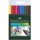 Tűfilc készlet, 0,4 mm, FABER-CASTELL "Grip", 10 különböző szín
