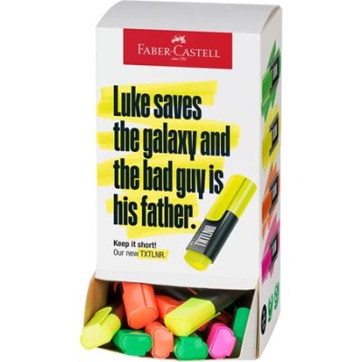 Szövegkiemelő display, mini, FABER-CASTELL "TXTLNR", neon színek