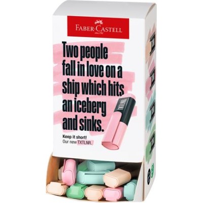 Szövegkiemelő display, mini, FABER-CASTELL "TXTLNR", pasztell színek