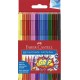 Filctoll készlet, háromszögletű, FABER-CASTELL "Grip", 10 különböző szín