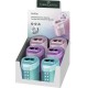 Hegyező, kétlyukú, tartályos, display, FABER-CASTELL "RollOn Sparkle", metál színek