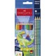 Színes ceruza készlet, háromszögletű, FABER-CASTELL "Grip Dinoszaurusz" 10+3 különböző szín