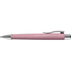 Golyóstoll, 1 mm, XB, nyomógombos, rózsaszín tolltest, FABER-CASTELL "Poly Ball", kék