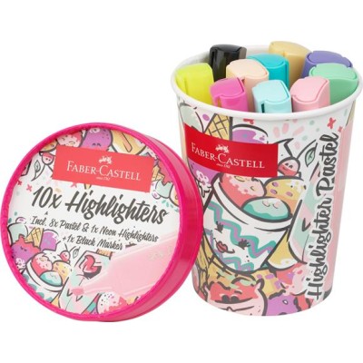 Szövegkiemelő, 1-5 mm, FABER-CASTELL "Textliner 46", 10 különböző pasztell szín