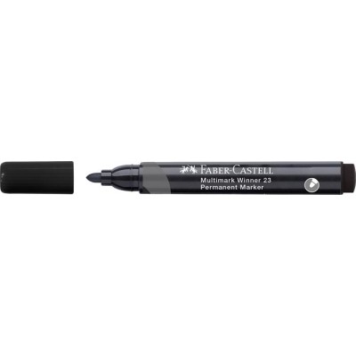 Alkoholos marker, 2,8 mm, kúpos, FABER-CASTELL "Multimark Winner 23", fekete