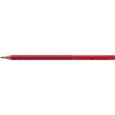 Grafitceruza, B, háromszögletű, FABER-CASTELL "Grip 2001", piros