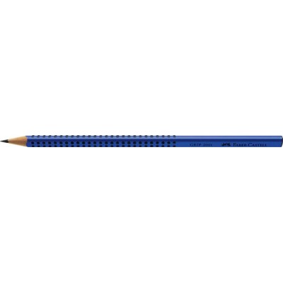 Grafitceruza, B, háromszögletű, FABER-CASTELL "Grip 2001", kék