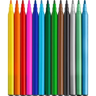 Filctoll készlet, FABER-CASTELL "Dinoszaurusz" 10 különböző szín + 3 metál