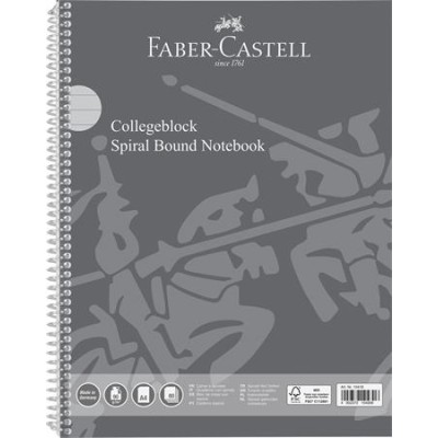 Spirálfüzet, A4, vonalas, 80 lap, perforált, lyukasztott,  FABER-CASTELL