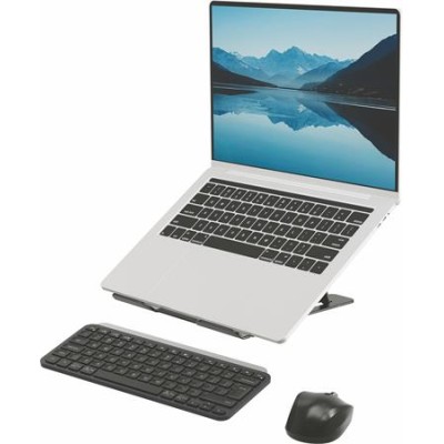 Laptopállvány, hordozható, FELLOWES "Alumia™, fekete