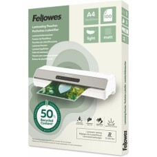 Meleglamináló fólia, 80 mikron, A4, matt, 100 db, FELLOWES "Light"