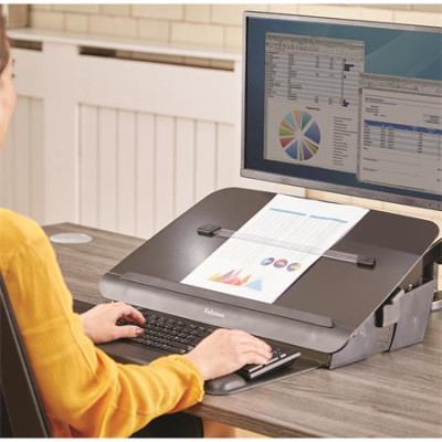 Író pad/dokumentumtartó, FELLOWES "Hana™", fekete