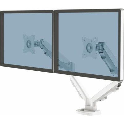 Monitortartó kar két monitorhoz, FELLOWES "Eppa™  "Dual", fehér