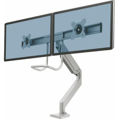 Monitortartó kar, két monitorhoz, FELLOWES "Eppa™ Crossbar", ezüst