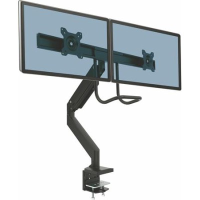 Monitortartó kar, két monitorhoz, FELLOWES "Eppa™ Crossbar", fekete