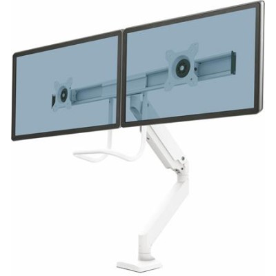 Monitortartó kar, két monitorhoz, FELLOWES "Eppa™ Crossbar", fehér