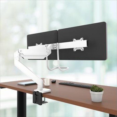 Monitortartó kar, két monitorhoz, FELLOWES "Eppa™ Crossbar", fehér