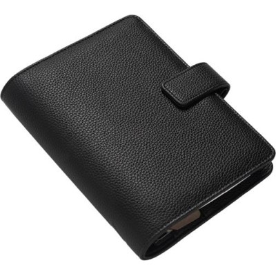 Kalendárium, gyűrűs, betétlapokkal, personal méret, FILOFAX "Camden", fekete