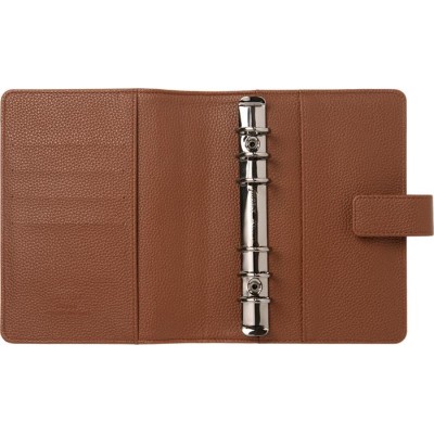 Kalendárium, gyűrűs, betétlapokkal, personal méret, FILOFAX "Camden", mokka