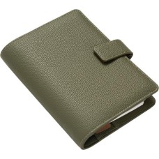 Kalendárium, gyűrűs, betétlapokkal, personal méret, FILOFAX "Camden", oliva