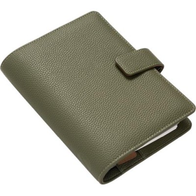 Kalendárium, gyűrűs, betétlapokkal, personal méret, FILOFAX "Camden", oliva