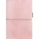 Kalendárium, gyűrűs, betétlapokkal, pocket méret, FILOFAX, "Domino" Soft", pasztell rózsaszín