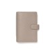 Kalendárium, gyűrűs, betétlapokkal, personal méret, FILOFAX "Norfolk", barnásszürke