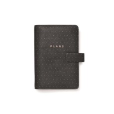 Kalendárium, gyűrűs, betétlapokkal, personal méret, FILOFAX "Moonlight", fekete