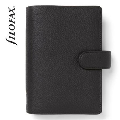 Kalendárium, gyűrűs, betétlapokkal, personal méret, FILOFAX "Norfolk", fekete