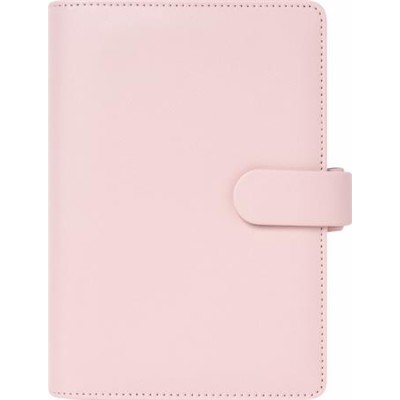 Kalendárium, gyűrűs, betétlapokkal, pocket méret, FILOFAX "Saffiano", halvány rózsaszín