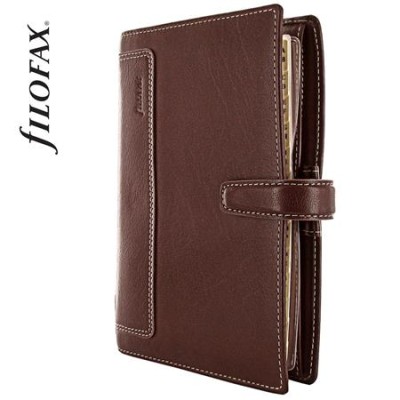 Kalendárium, gyűrűs, betétlapokkal, personal méret, FILOFAX, "Holborn", barna
