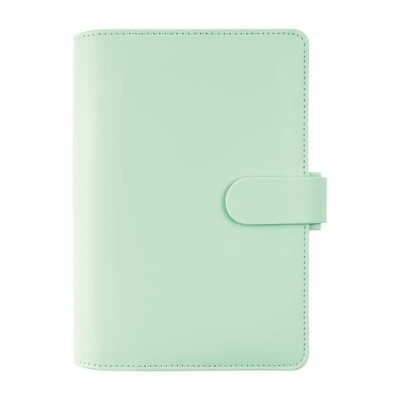 Kalendárium, gyűrűs, betétlapokkal, personal méret, FILOFAX "Saffiano", menta