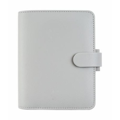 Kalendárium, gyűrűs, betétlapokkal, pocket méret, FILOFAX "Saffiano", gránit