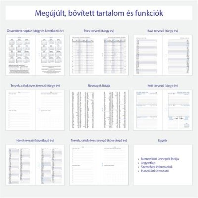 Kalendárium betét, tervező, heti, pocket (S) méret, FILOFAX, 2026