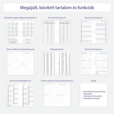Kalendárium betét, tervező, heti, personal (M) méret, FILOFAX, 2026