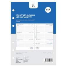 Kalendárium betét, tervező, heti, A5 (L), FILOFAX, 2026