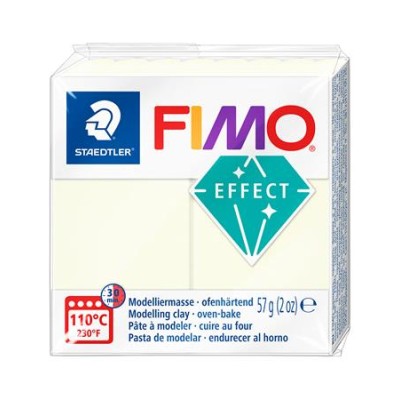 Gyurma, 57 g, égethető, FIMO "Effect", sötétben világító