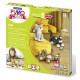 Gyurma készlet, 4x42 g, égethető, FIMO "Kids Form & Play", cicák