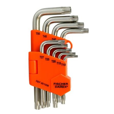Torx kulcs készlet, 9 darabos, FISCHER DAREX