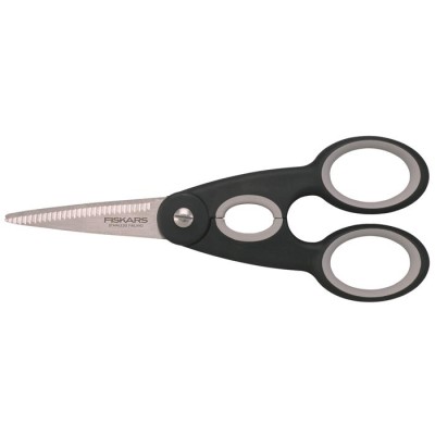 Olló, konyhai, 22 cm FISKARS "Functional ReNew", fekete