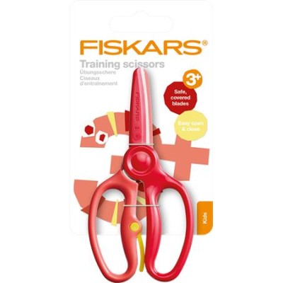 Olló, gyakorló, óvodai, FISKARS, piros