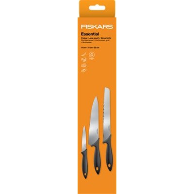 Késkészlet, kezdő, 3 darabos, FISKARS "Essential"