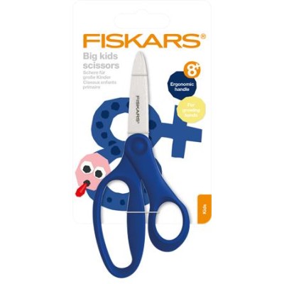 Olló, iskolai, 15 cm, FISKARS, kék