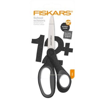 Olló, iskolai, 18 cm, FISKARS, csillámos fekete Olló, iskolai, 18 cm, FISKARS, csillámos fekete