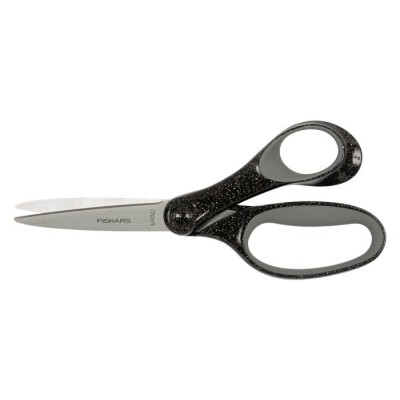 Olló, iskolai, 18 cm, FISKARS, csillámos fekete