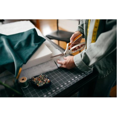 Varróolló, 26 cm, FISKARS "EasyAction™", narancssárga