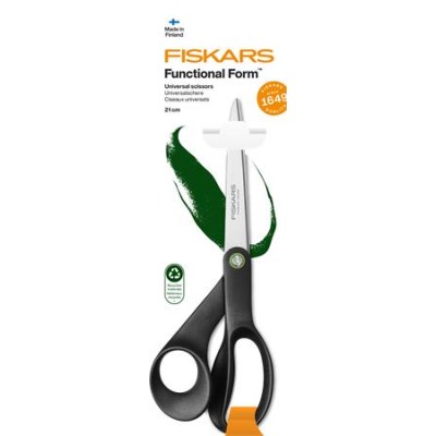 Olló, általános, 21 cm, FISKARS "Functional Form Renew", fekete