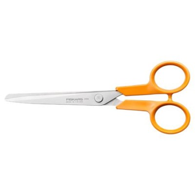 Olló, papírvágó, 17 cm, FISKARS "Classic" narancssárga