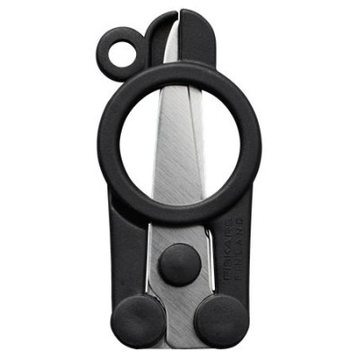 Olló, összecsukható, 11 cm, FISKARS "Functional Form Renew", fekete